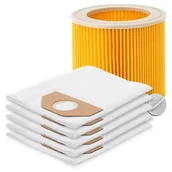 Worki do odkurzaczy - Karcher 5x Worki + Filtr Do Odkurzacza WD3 200 MV3 - miniaturka - grafika 1