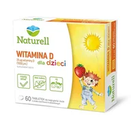Przeziębienie i grypa - Naturell Witamina D dla dzieci x60 tabletek do rozgryzania i żucia - miniaturka - grafika 1