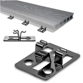 Podesty i deski tarasowe - Klips metalowy do montażu desek tarasowych WSL-8 (h=8mm) - 50 szt. - miniaturka - grafika 1