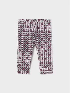 Spodnie i spodenki dla dziewczynek - Mayoral Legginsy 2707 Bordowy Slim Fit - grafika 1