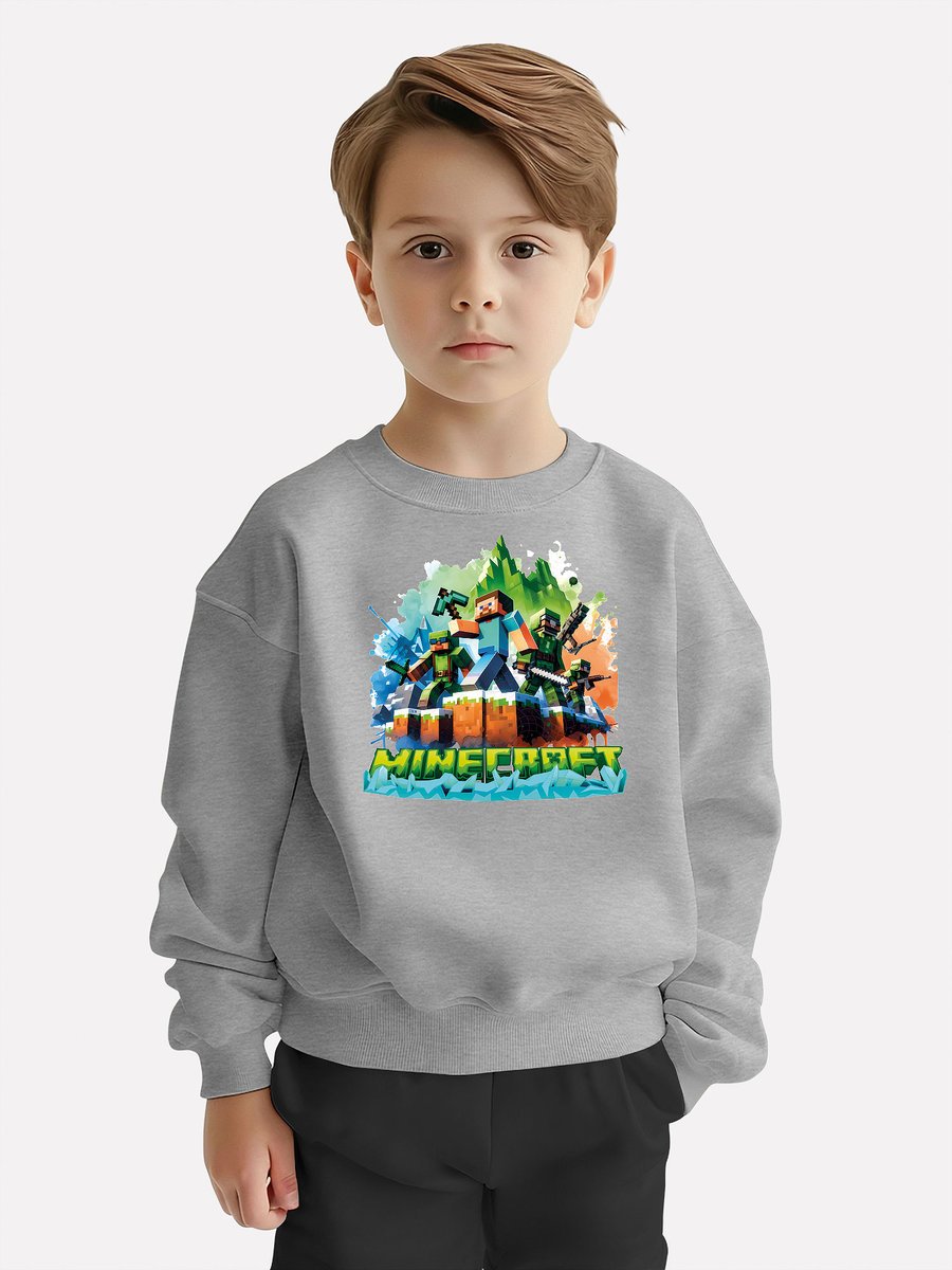 BLUZA DZIECIĘCA MINECRAFT LEGENDS 122-128 MŁODZIEŻOWA WZORY PREZENT JAKOŚĆ