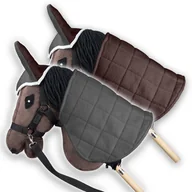 Księgarnia OUTLET - Derka dwustronna i nauszniki Skippi dla Hobby Horse - brązowa - szara - miniaturka - grafika 1