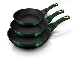 Berlinger Haus Patelnia ZESTAW 3 PATELNI GRANITOWYCH 20/24/28CM METALLIC EMERALD [BH-6178] BH-6168 - Patelnie - miniaturka - grafika 2