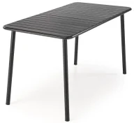 Stoły ogrodowe - Sześcioosobowy Stół Czarny Metalowy Do Ogrodu E3-W83 - miniaturka - grafika 1