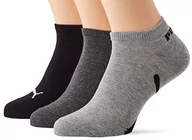 Skarpetki damskie - PUMA Skarpety do sneakersów, uniseks, czarno-biały, 46 - miniaturka - grafika 1