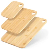 Deski do krojenia - 3x Deski Kuchenne do Krojenia Żywności Bambusowe Drewniane Zestaw Desek - miniaturka - grafika 1