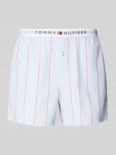 Szorty od piżamy o kroju regular fit z elastycznym pasem z logo - Bielizna nocna - miniaturka - grafika 1