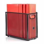 Przyborniki na biurko - Elegancki pojemnik na dokumenty wykonany z czarnej metalowej siatki - miniaturka - grafika 1