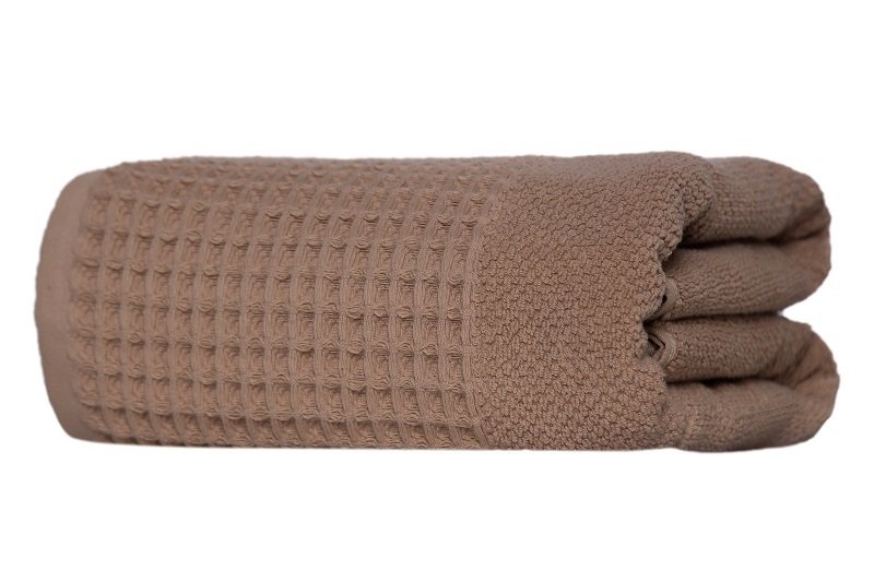 Ręcznik, ręcznik waflowy, 100% bawełna, nowoczesny wafel 70x140cm Beżowy
