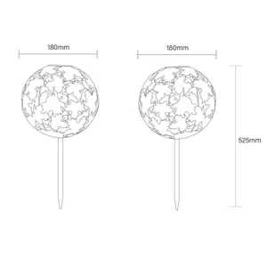 Globo Lampa z grotem ziemnym LED 36748S, kula ziemska, srebrna, metalowa - Lampy ogrodowe - miniaturka - grafika 1