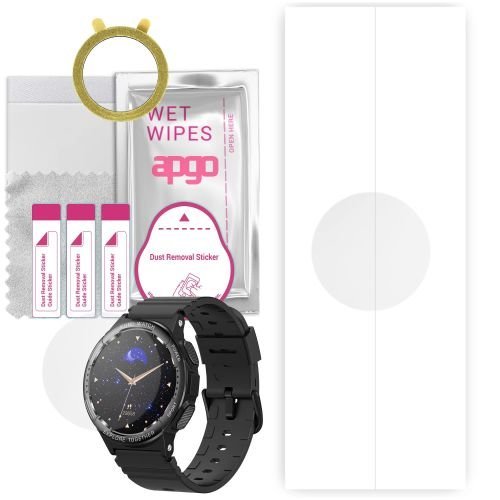 1x folia hydrożelowa ochronna do Kumi K6 - apgo Smartwatch Hydrogel Protection Ochrona na ekran smartwatcha