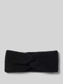 Czapki damskie - Opaska z mieszanki wełny jagnięcej z aplikacją z logo - miniaturka - grafika 1