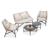 Meble ogrodowe - Zestaw wypoczynkowy ALMERA CAFFE Beige - Focus Garden - miniaturka - grafika 1