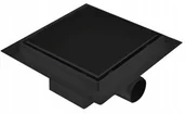 Odpływy liniowe - Mexen Flat wpust podłogowy kwadratowy 15 x 15 cm czarny - 1710015 - miniaturka - grafika 1