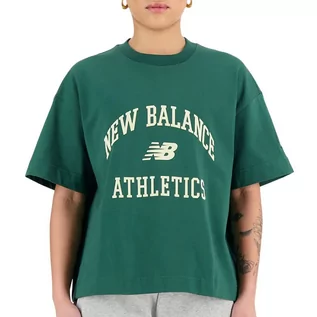 Koszulki sportowe damskie - Koszulka New Balance WT33551NWG - zielona - grafika 1