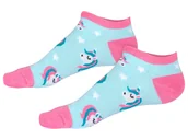 Skarpetki dla dzieci - Soxo Skarpetki dziecięce, 2 lub 3 pary (Paski/ jednorożec/ tęcza, 23-26) - miniaturka - grafika 1