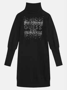 Guess Sukienka dzianinowa J4BK13 Z2NQ2 Czarny Comfort Fit - Sukienki i spódniczki dla dziewczynek - miniaturka - grafika 1
