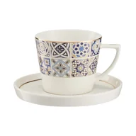 Filiżanki - Filiżanka ze spodkiem porcelanowa 240 ml AZULEA - miniaturka - grafika 1