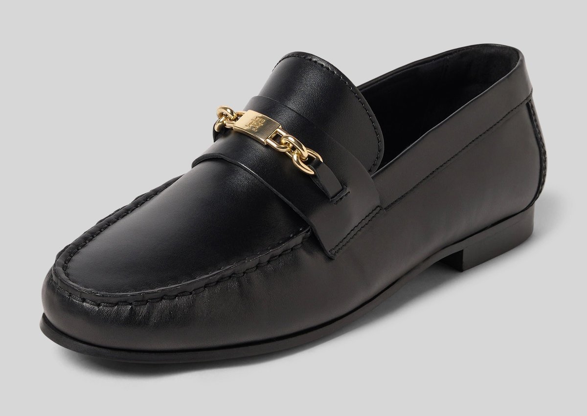 Loafersy z naturalnej skóry bydlęcej Tommy Hilfiger roz. 39