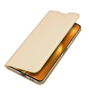 Dux Ducis Skin Pro kabura etui pokrowiec z klapką Xiaomi Poco F4 5G złoty - Etui i futerały do telefonów - miniaturka - grafika 4