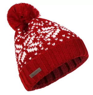 Czapka Zimowa Z Pomponem Ciepła Damksa Męska Czerwona [Cz1-Czer] - Czapki męskie - miniaturka - grafika 1
