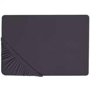 Bawełniane Prześcieradło Z Gumką 140 X 200 Cm Czarne Hofuf - Prześcieradła - miniaturka - grafika 1