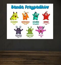 Naklejka na ścianę: Banda Przypadków - Pomoce naukowe - miniaturka - grafika 1