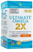 Przeziębienie i grypa - Nordic Naturals Ultimate Omega 2x z Witaminą D3 2150 mg Lemon 60 Kapsułek - miniaturka - grafika 1