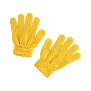 Zimowe ciepłe, jednokolorowe dzianinowe rękawiczki dziecięce Rękawiczki z rozciętymi palcami PUW1521 B - Rękawiczki dla dzieci - miniaturka - grafika 1