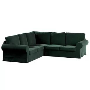 Dekoria Pokrowiec Ektorp na sofę narożną ciemny zielony 240/136 x 82 x 73 cm Velvet 640-704-25 - Pokrowce na meble - miniaturka - grafika 1