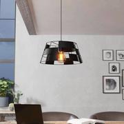 Lampy sufitowe - EGLO Pontefract żyrandol ze stali, czarny - miniaturka - grafika 1