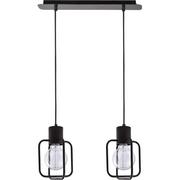 Lampy sufitowe - Sigma Lampa wisząca AURA 2 czarna do jadalni 31111 - miniaturka - grafika 1