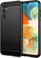 Etui i futerały do telefonów - Hurtel Carbon Case etui Samsung Galaxy A14 5G elastyczny silikonowy karbonowy pokrowiec czarne - miniaturka - grafika 1