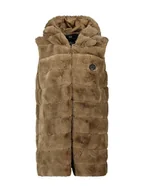 Kamizelki damskie - Geographical Norway Kamizelka polarowa "Uphemere" w kolorze szarobrązowym - miniaturka - grafika 1