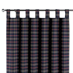 Dekoria Zasłona na szelkach 1 szt. granatowo czerwona kratka 1szt 130 × 260 cm Bristol 310-142-68 - Zasłony - miniaturka - grafika 1