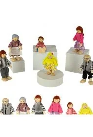 Lalki do domku dla lalek rodzina - Lalki dla dziewczynek - miniaturka - grafika 1