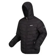 Kurtki męskie - Regatta Męska kurtka z kapturem HillPack II Packaway, czarna, XL EU, RMN234, Czarny - miniaturka - grafika 1