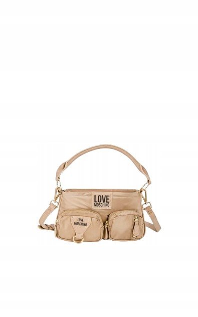 LOVE MOSCHINO TOREBKA DAMSKA BRĄZOWA Z KIESZENIAMI 2JYB