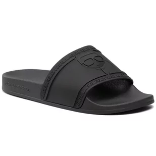 Lagerfeld Klapki KARL KL80919 Black Rubber - Klapki i japonki damskie - miniaturka - grafika 1