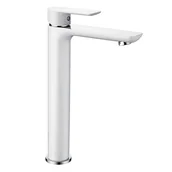 Baterie umywalkowe - Mexen Alfa bateria umywalkowa wysoka, biała/chrom - 745710-02 - miniaturka - grafika 1