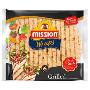 Mission Wraps Grilled Tortilla pszenna 370 g (6 sztuk) - Inne pieczywo - miniaturka - grafika 1