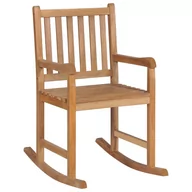 Fotele - vidaXL Fotel bujany z litego drewna tekowego, 58x92,5x106 cm, brązowy - miniaturka - grafika 1
