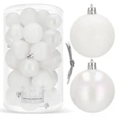 Bombki - Bombki choinkowe 30 szt. ozdoby świąteczne biały CA0178 - miniaturka - grafika 1