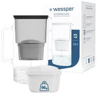 Dzbanki filtrujące - Dzbanek filtrujący szklany Wessper aquamax 3,3l + 2x Filtr Wessper aquamax - miniaturka - grafika 1