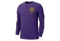 Koszulki męskie - Nike Los Angeles Lakers Logo Dri-Fit Tee Long Sleeve Court Purple - miniaturka - grafika 1