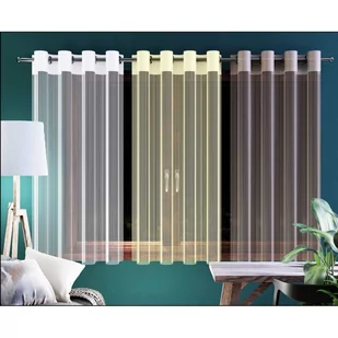 Firanka żakardowa frędzle Camila szary 150 x 180 [cm] - Firany - miniaturka - grafika 1