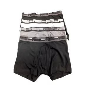 Bokserki męskie Puma BASIC BRAND ELASTIC 4-PACK czarne 93819701-M - Majtki męskie - miniaturka - grafika 1