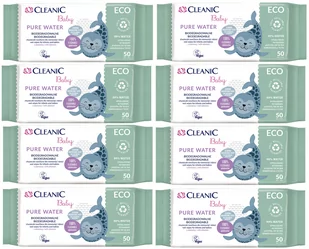 Chusteczki nawilżane Cleanic Baby ECO Pure Water 50 szt. x 8 - Chusteczki nawilżane - miniaturka - grafika 1