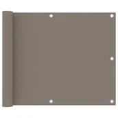 Parawany - vidaXL Parawan balkonowy, kolor taupe, 75x500 cm, tkanina Oxford vidaXL - miniaturka - grafika 1