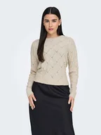 Swetry damskie - ONLY Sweter w kolorze kremowym - miniaturka - grafika 1